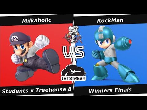 Students x Treehouse 8 Winners Finals - Milkaholic (Mario) Vs. RockMan (MegaMan) - SSBU