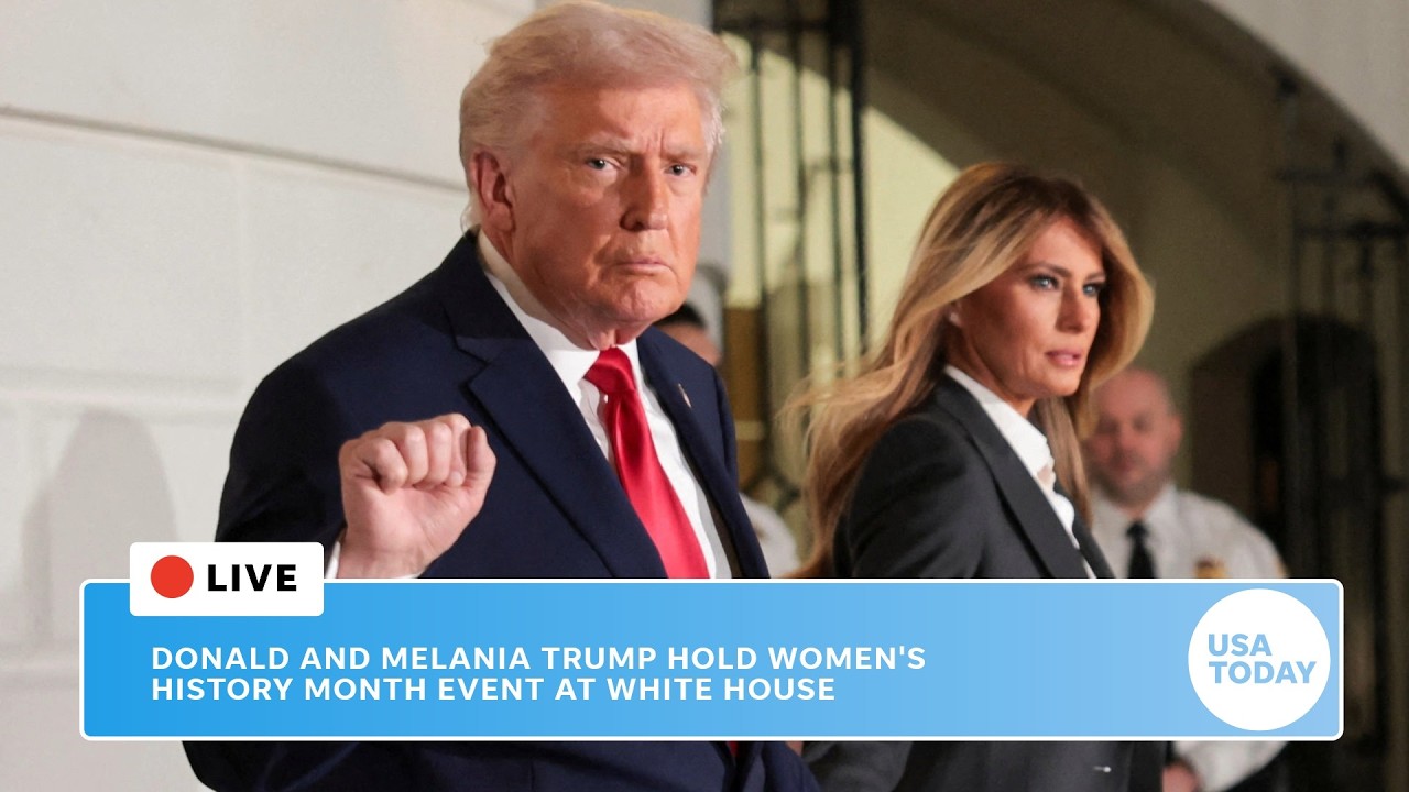Live: Donald Trump, Melania Trump participate in White House Women's History Month event