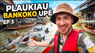 Bangkoko upė, floating market 3 Dalis.
