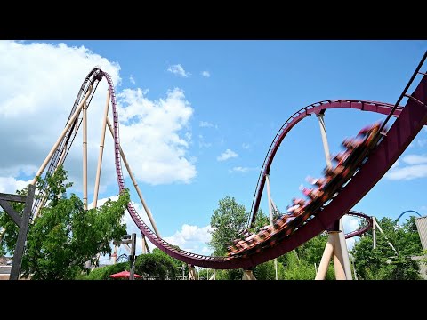 Off-ride footage of a Diamondback train