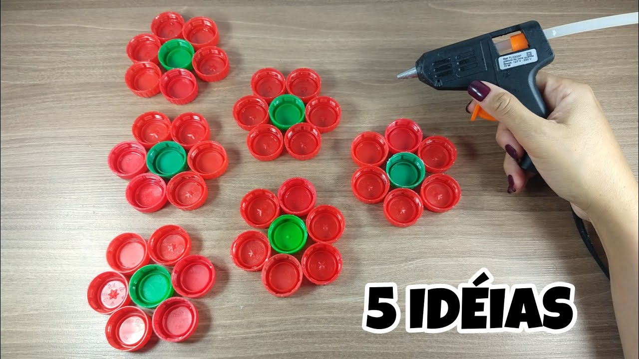 5 IDÉIAS FABULOSAS COM TAMPA DE GARRAFA PET ❤️