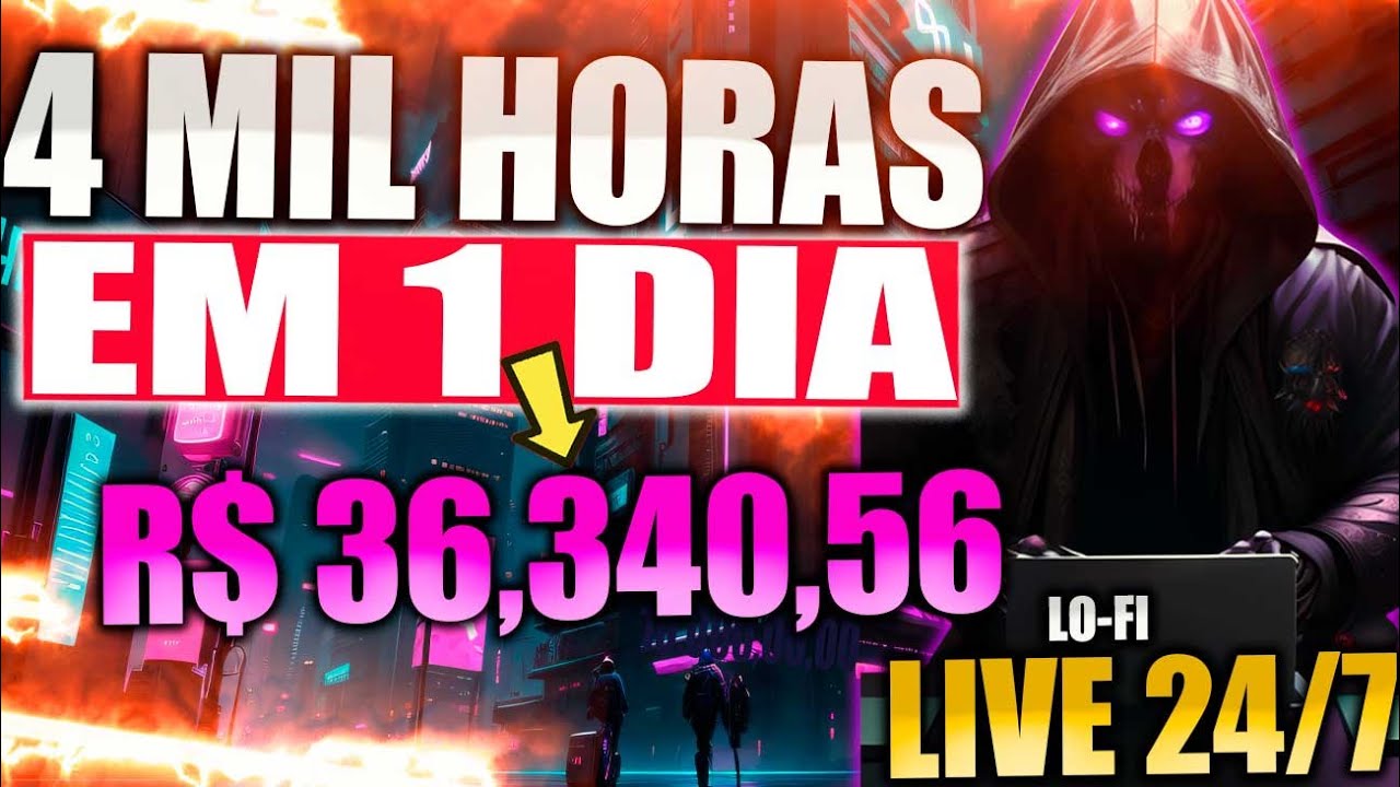 💰💸 Descubra como GANHAR R$36,000 e 4 Mil horas COM Live lo-fi 24/7! 💰🎵🔥