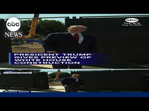 President Trump gives preview of White House construction