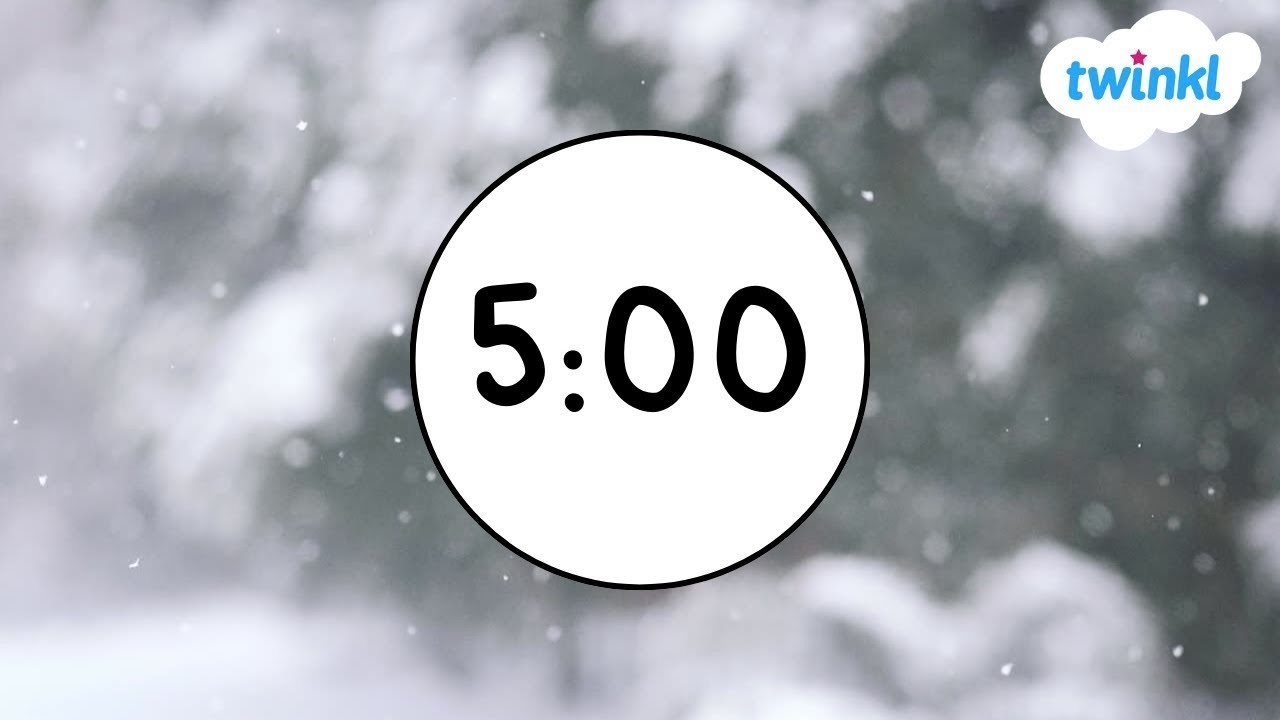 ⏱ 5 Minute Countdown for Kids | Winter Theme Classroom Timer | Twinkl USA