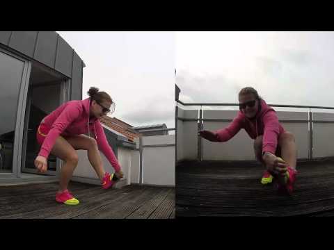 Girl attempts Moby Bring Sally up Pistol Squat challenge and fails