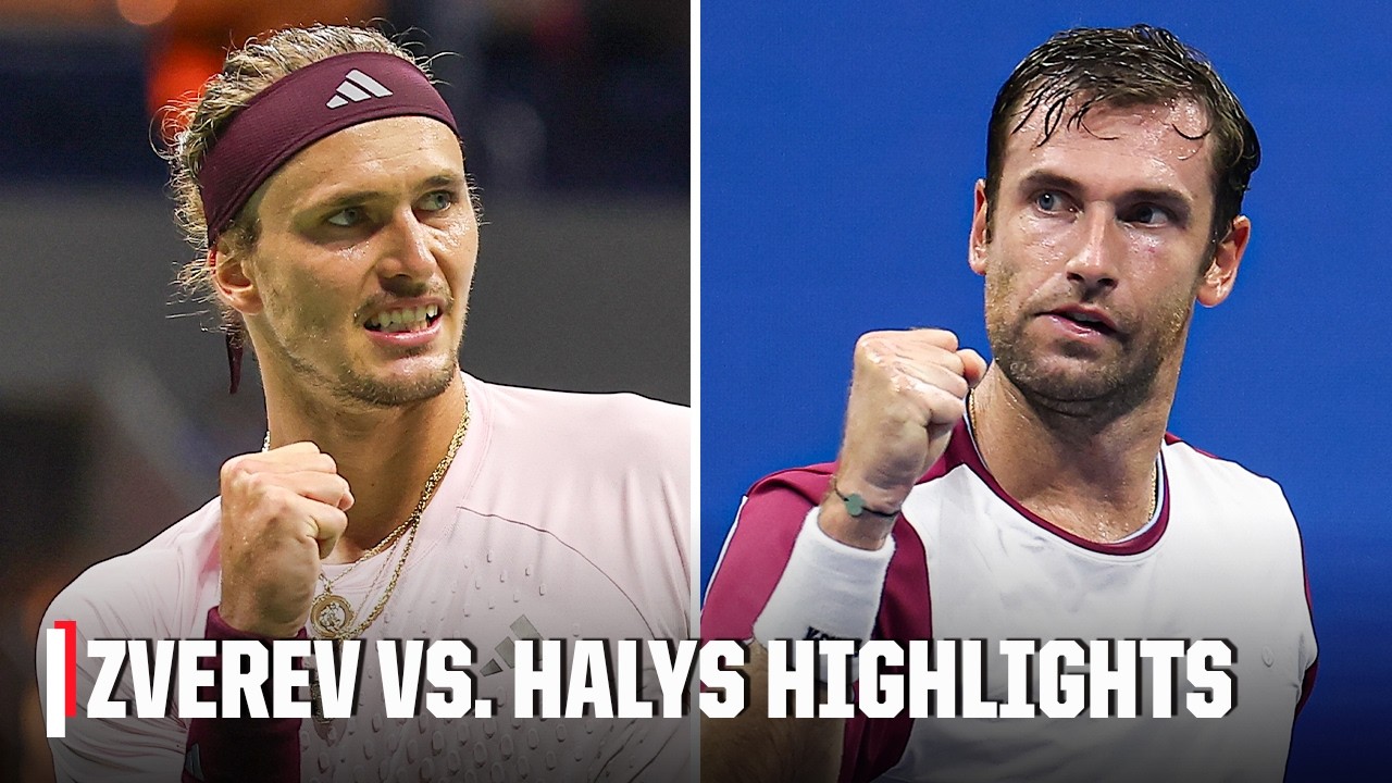 No. 1 Alexander Zverev vs. Quentin Halys | Full Match Highlights | 2026 US Open