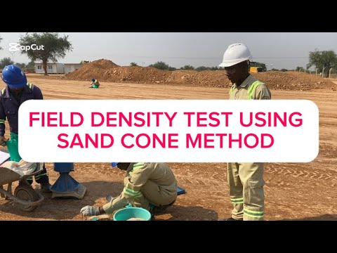 FIELD DENSITY TEST USING SAND CONE METHOD