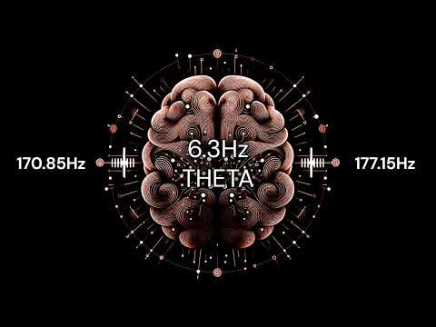 [DEEP THETA] 6.3Hz Binaural - 174Hz Solfeggio [PURE TONE]