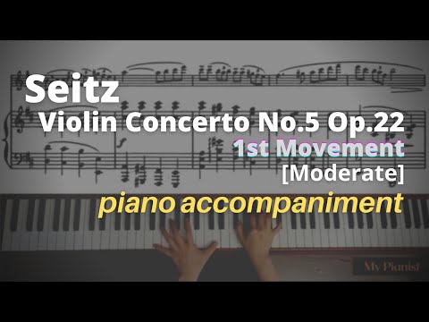 Seitz - Violin Concerto No.5, Op.22, 1st Mov: Piano Accompaniment [Moderate]