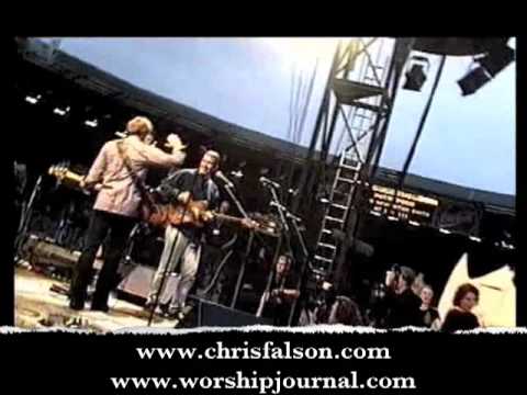 Chris Falson live song 'I Walk By Faith' Wembley Stadium Champion of the World London England1997