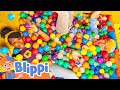 Blippi And Meekah Build An Indoor Playground Fort Color Stories For Kids