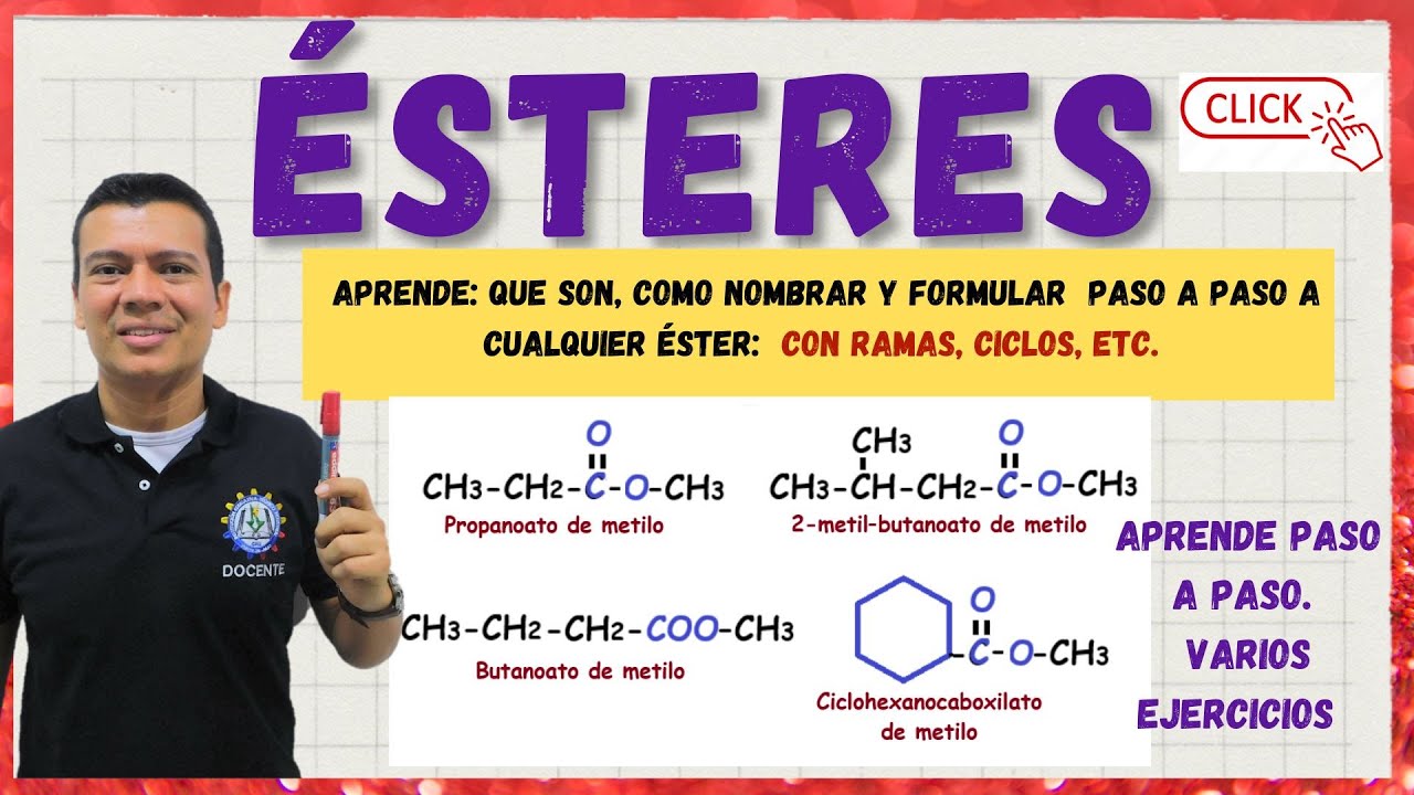 ESTER or ESTERS NOMENCLATURE. WHAT THEY ARE AND HOW TO NAME AND FORMULATE ESTERS. WELL EXPLAINED
