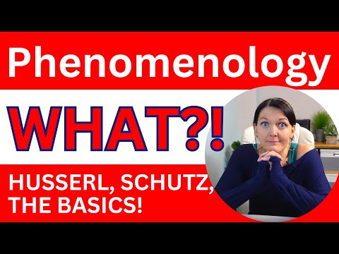 Phenomenology for beginners - Husserl and Schutz explained | Intentional consciousness, essence etc!
