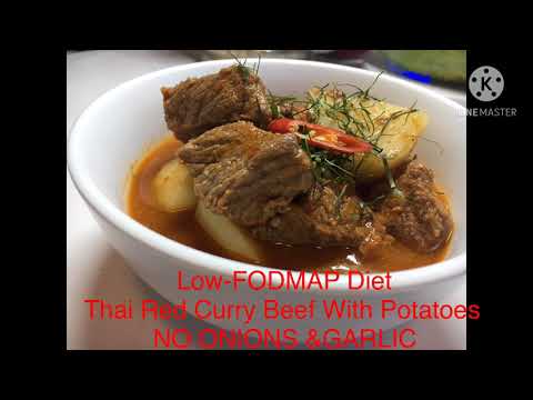 Low-FODMAP Diet | Thai Red Beef Curry with potatoes |  No Onions & Garlic |  Low- FODMAP Recipe