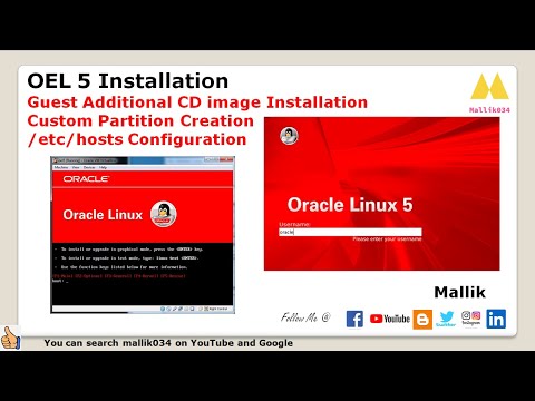 02 OEL 5 Installation with Custom Partition | Guest Additional Installation and etc hosts Config