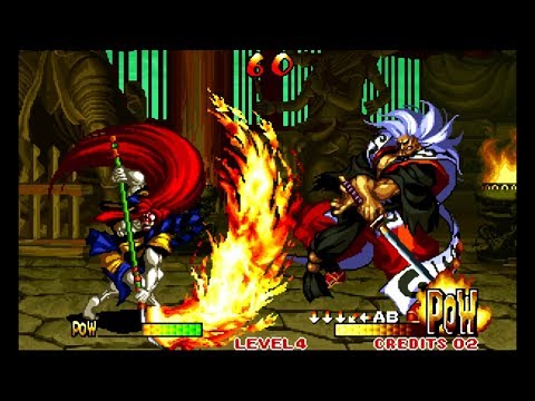 Samurai Shodown III: Kyoshiro playthrough lvl-4 【60fps】