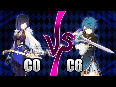 C0 Yelan VS C6 Xingqiu test - 20% crit rate food buff for consistency