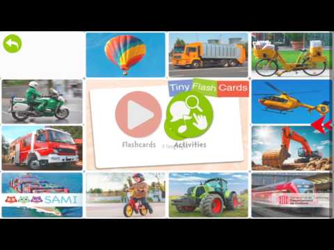 Sami Tiny Flash Cards Transportation kids apps Video