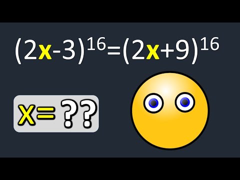 Ecuación grado mayor que tres, (2x-3)¹⁶=(2x+9)¹⁶