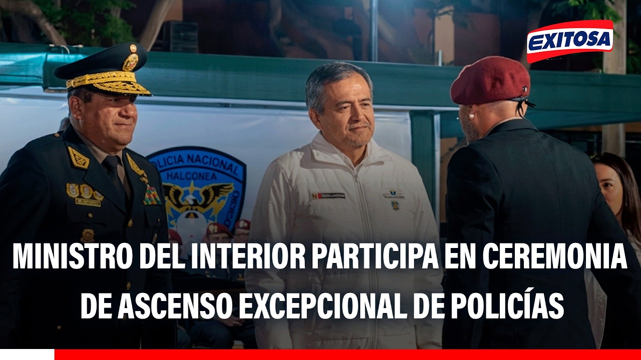 🔴🔵 Ministro del Interior participa en ascenso excepcional de cuatro suboficiales de la PNP