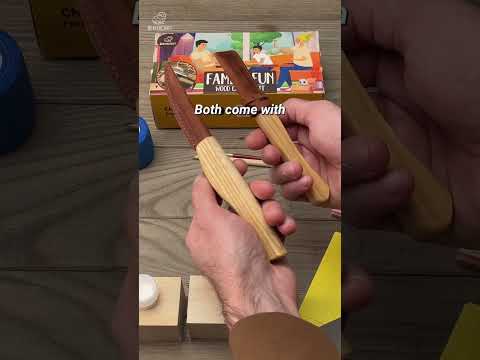 Take a peek inside this DIY09 Family Fun Carving Kit, see what’s in the box📦👀#WoodCarving #DIYKits