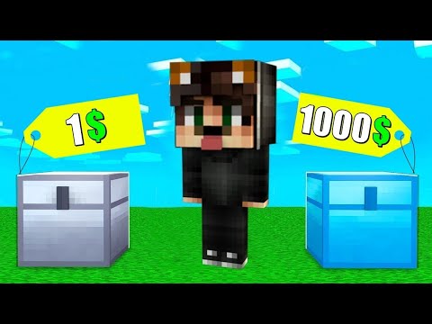 1$ SANDIK VS 1000$ SANDIK! 😱 - Minecraft