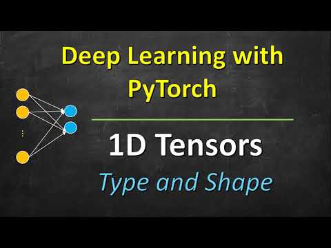 1D Tensors | Creation Size Reshape View | Deep Learning with PyTorch