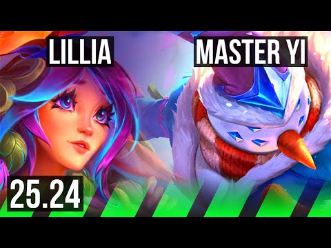 LILLIA vs MASTER YI (JGL) | Perfect KDA: 10/0/10 | KR Master | 25.24