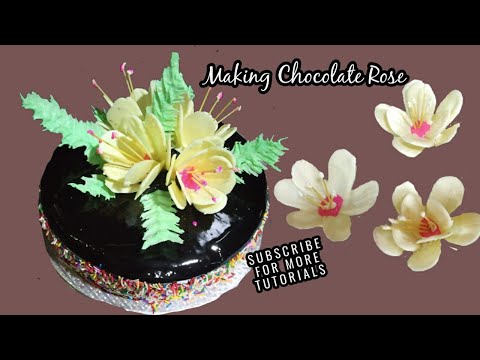 White Chocolate Flower modeling Design's | chocolate flowers easiest way making | ravikumar.kenedy