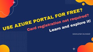 Use Azure Portal for Free wihtout Card registration 💯% 🆓