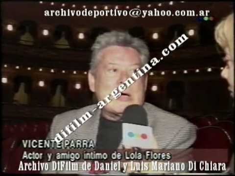 DiFilm - Vicente Parra sobre muerte de Lola Flores (1995)