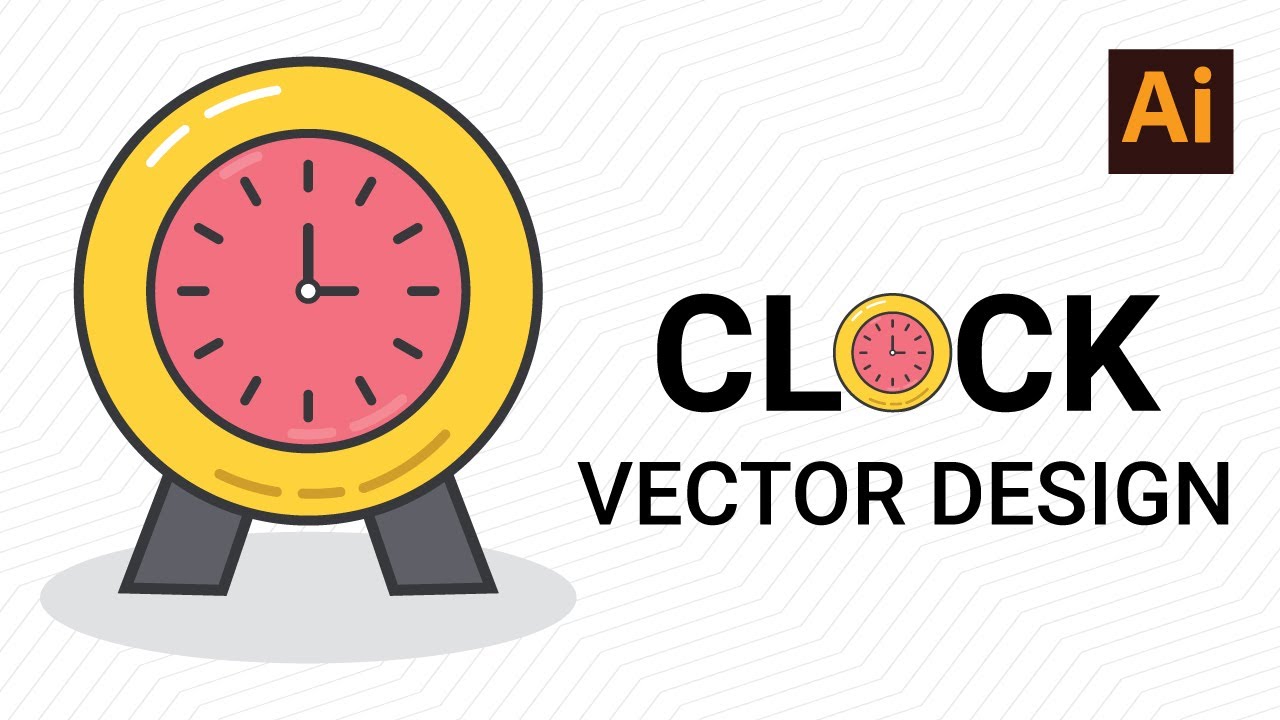 How To Create Clock Vector Design In Adobe Illustrator.
