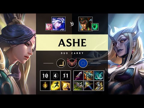 Ashe ADC vs Cassiopeia: Triple Kill, Killing spree - EUW Grandmaster Patch 14.24