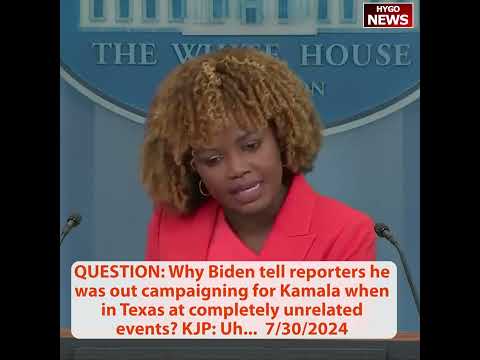 KJP: Olympics opening ceremony funny; did Biden campaigning for Kamala?