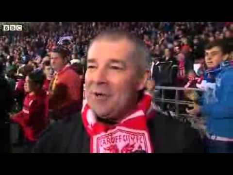 BBC News   Cardiff City fans celebrate first promotion to Premier League