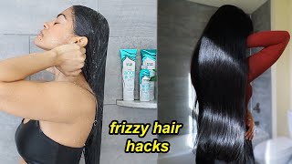 MY ANTI-FRIZZ HAIR WASH ROUTINE | How to smooth out frizzy hair