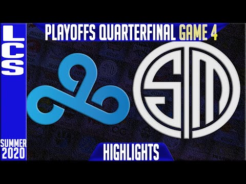 C9 vs TSM Highlights Game 4 | LCS Summer 2020 Playoffs Quarterfinals | Cloud9 vs Team Solomid G4