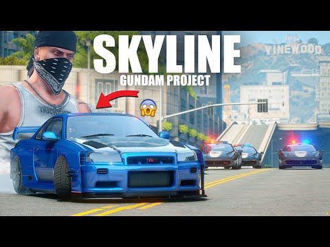 KEI MEMBUAT PROJECT EKSTRIM SKYLINE GUNDAM - GTA 5 ROLEPLAY