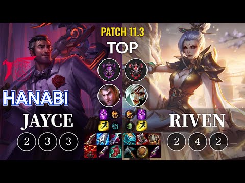 TLN Hanabi Jayce vs Riven Top - KR Patch 11.3