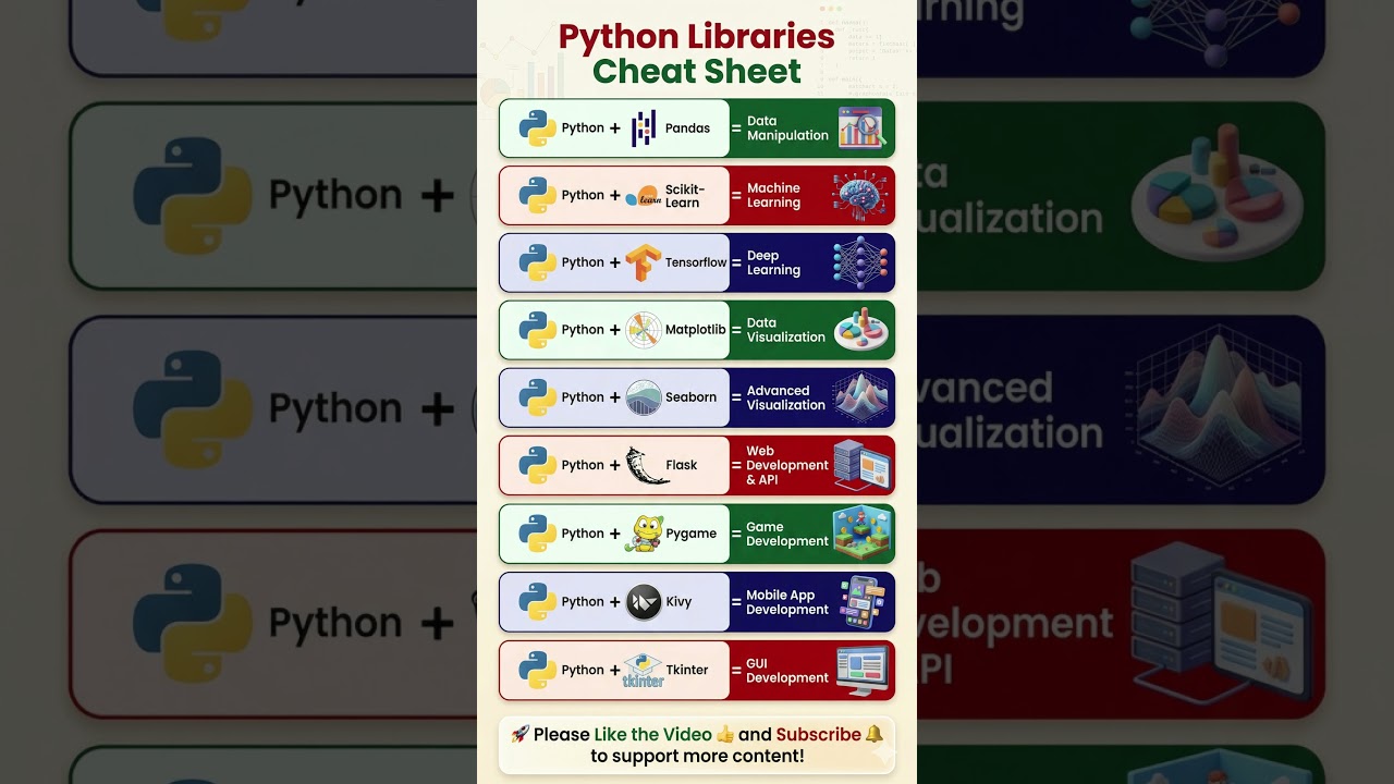 Ultimate Python Libraries Cheat Sheet