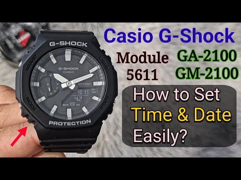 Casio G-Shock GA2100 GM2100 5611 | How To Set Time & Date Easily?