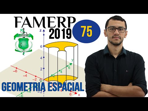 FAMERP 2019 Questão 75 Matemática Volume Geometria Espacial