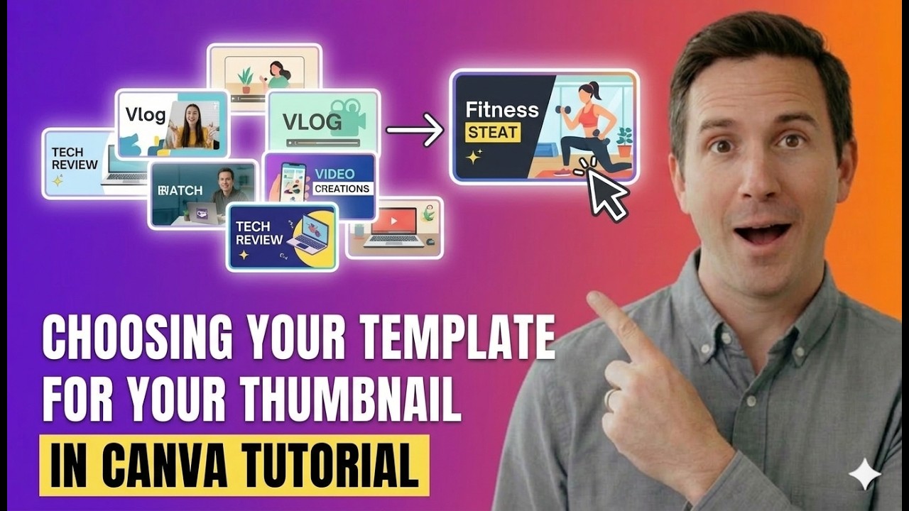 Choosing Your Template for Your Thumbnail in Canva | Tutorial