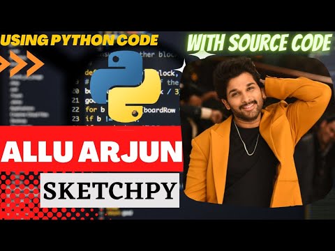 Allu Arjun Sketch Using Python Sketchpy Code Python Programming Hub