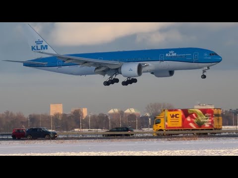 BOEING 777 KLM FROM LIMA TO AMSTERDAM LANDING SCHIPHOL AIRPORT PHBQP #aviation #airplane #viral