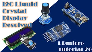 LDmicro 20: I2C Liquid Crystal Display Resolved(Microcontroller PLC Ladder Programming with LDmicro)