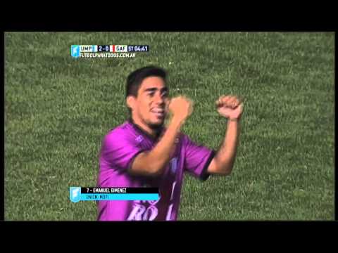 Gol de Emanuel Giménez. Unión (Mdp) 2 Guaraní 0.Fecha 3. Primera B Nacional 2015. FPT