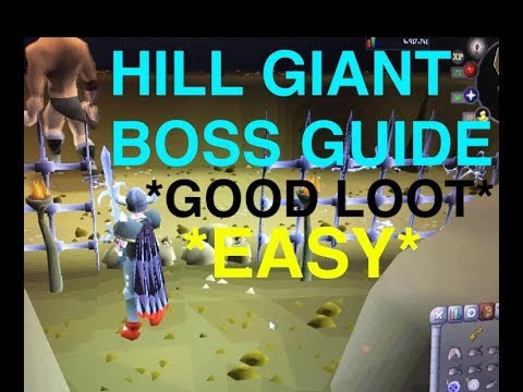 "OSRS OBOR HILL GIANT BOSS GUIDE"  Hill giant boss Hunting Osrs Good Loot!