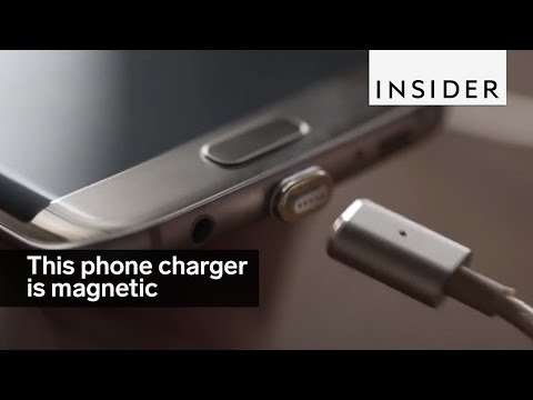 It only takes one hand to connect this magnetic phone charge...