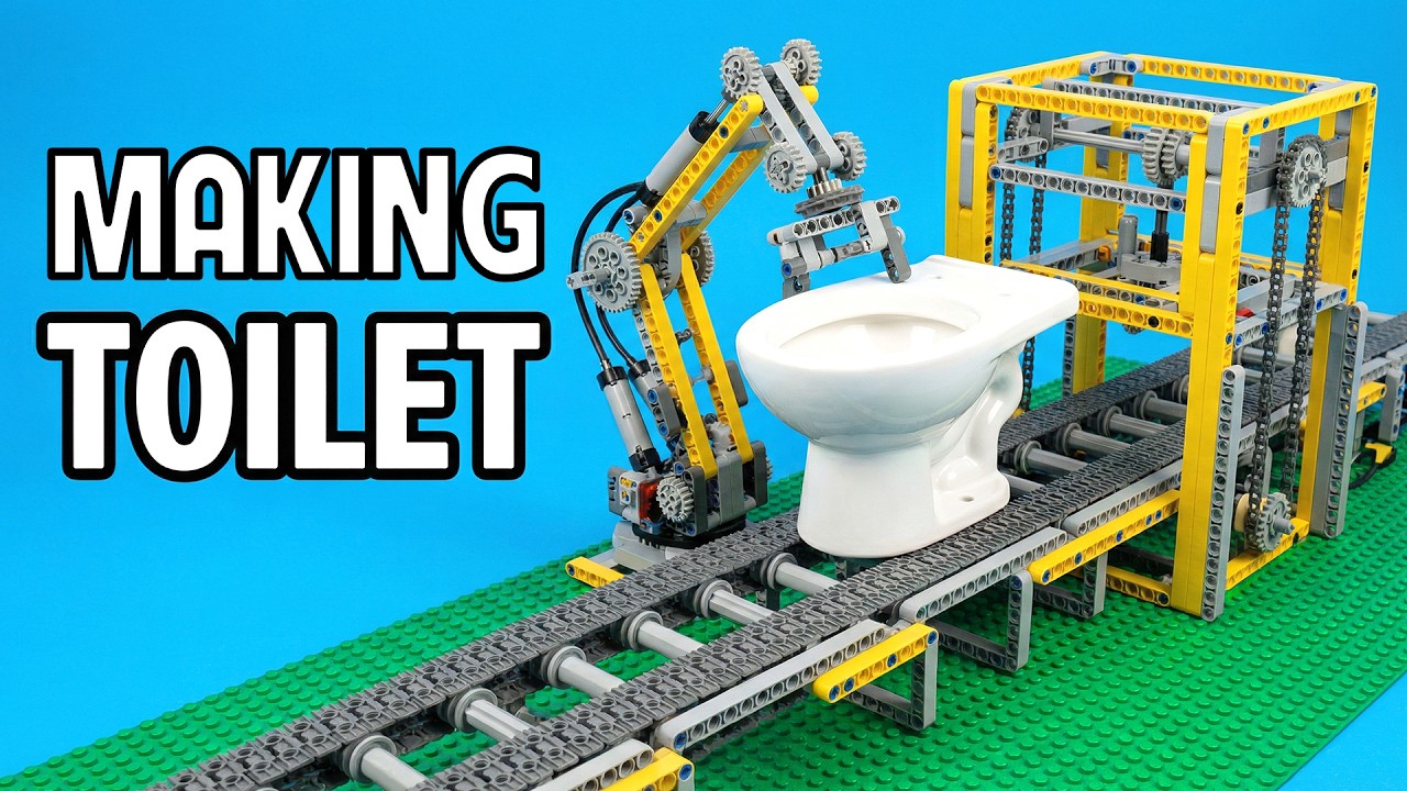 Create a High-Tech Toilet Production in My LEGO Factory | Real LEGO Techinc Build
